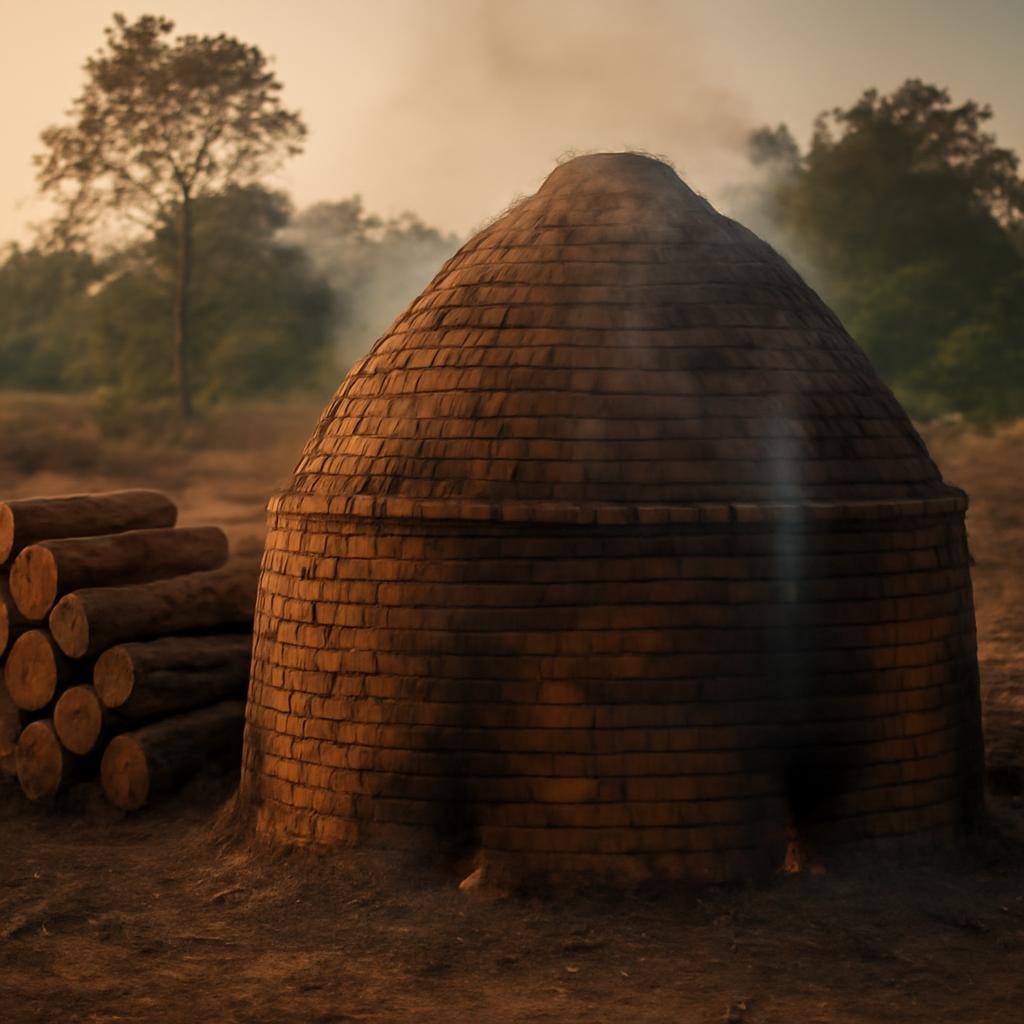 Carbonization: Turning Mangrove Wood Into Charcoal