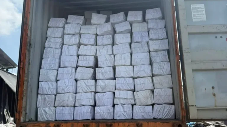Vietnam charcoal export container prepared for EU buyers by KAOLA