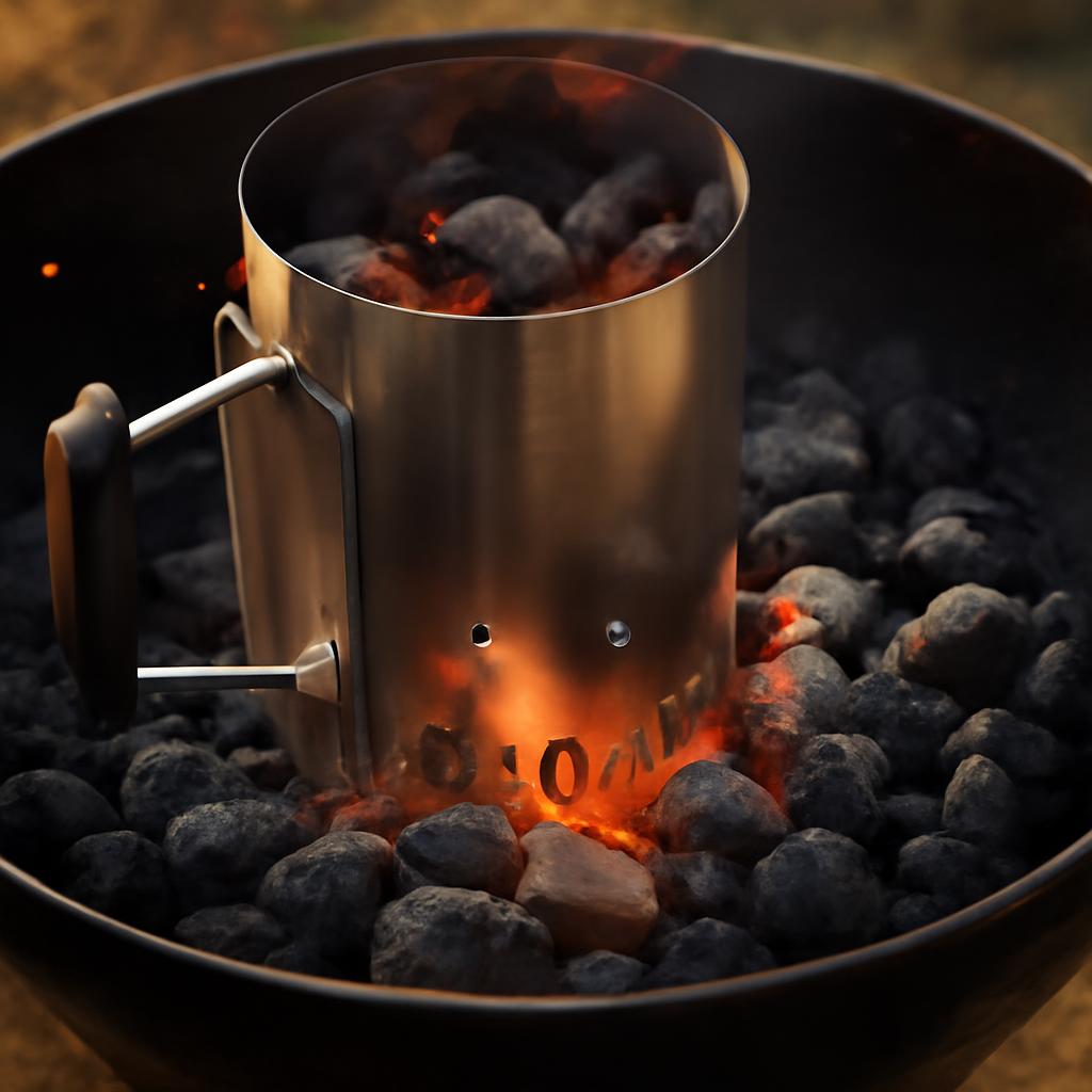Light Mangrove Charcoal With a Chimney Starter